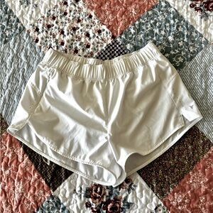 Old Navy White Athletic Shorts with Elastic Waist